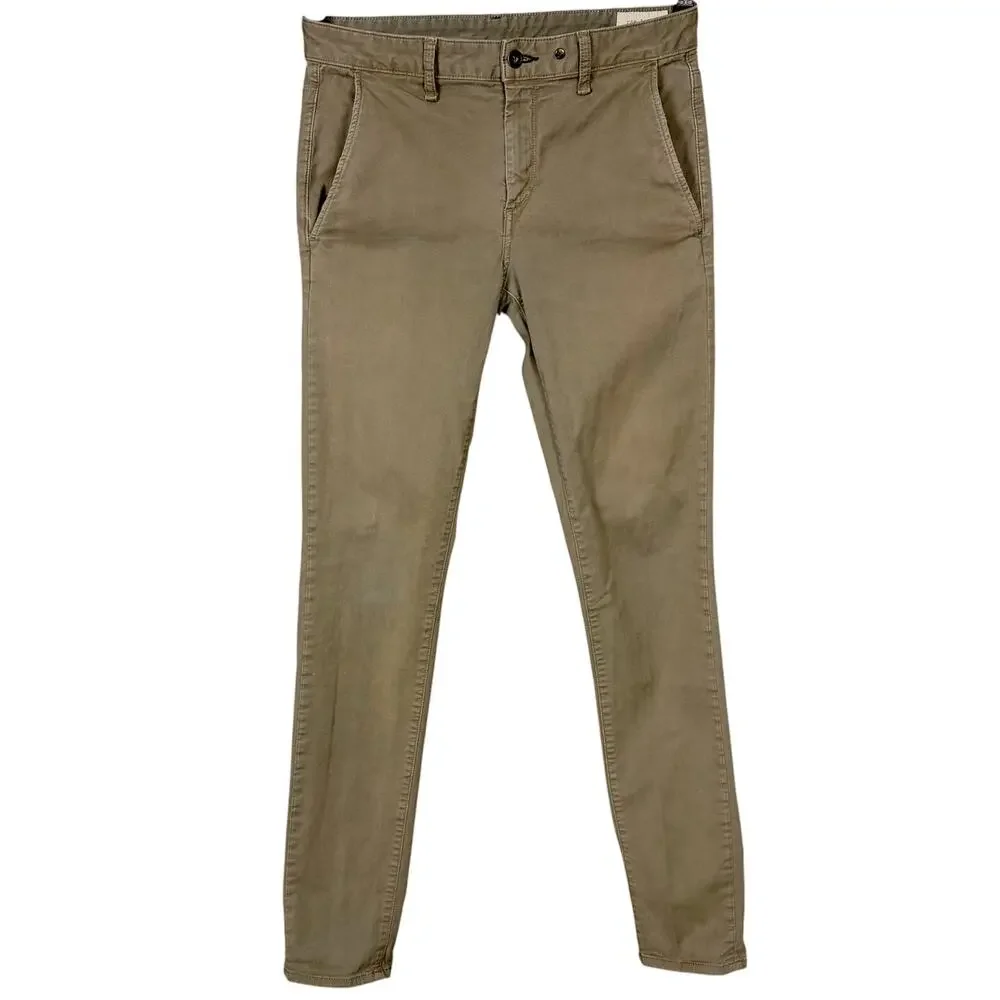 Rag & Bone Mens 30x30 Standard Issue Slim Leg Army Green Olive Khaki Chino Lux